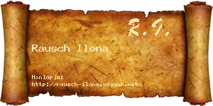 Rausch Ilona névjegykártya